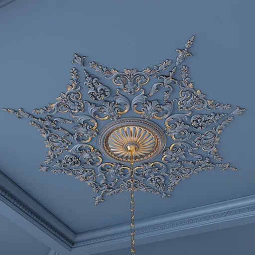 CR-02-1.1 Beech ceiling medallions ornate floral elements